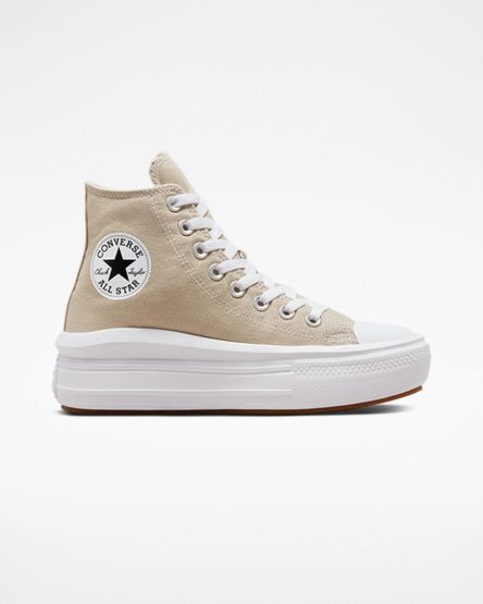 Women's Converse Chuck Taylor All Star Move High Top Platform Shoes Grey / White / Grey | AU E9C64Z